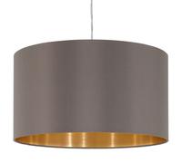 Suspension En Tissu Maserlo, Cappuccino, 38 Cm nickel mat, cappuccino, doré