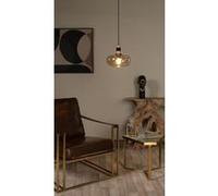 Suspension en verre 1 lampe ambré Ø30cm E27 40W Lucide, Ilona