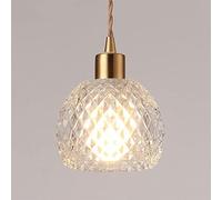 Suspension en Verre à Motifs, Abat-Jour en cuivre, Mini Lustre Nordique pour Table à Manger, Lampe de Chevet pour îlot de Cuisine, Restaurant, Chasse-lumière