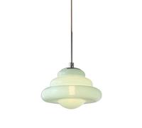 Suspension en Verre chromée, Design Moderne, luminaire Suspendu en Forme d'OVNI, idéal pour Une Cuisine, Une Chambre, Un Salon, Une Salle à Manger ou Un Restaurant, 18 cm