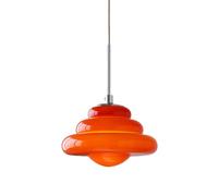 Suspension en Verre chromée, Design Moderne, luminaire Suspendu en Forme d'OVNI, idéal pour Une Cuisine, Une Chambre, Un Salon, Une Salle à Manger ou Un Restaurant, 18 cm