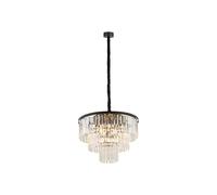 Suspension En Verre Cristal Ø 56 Cm Hauteur Réglable 9X E14