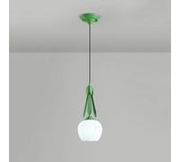 Suspension En Verre En Forme de Fleur - Lustre En Métal Pour Îlot de Cuisine Et Salle À Manger, Éclairage Élégant Au-Dessus de L'Évier, Décoration Intérieure Moderne, Plafonnier Élégant/15 Cm/Vert