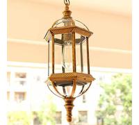 Suspension en Verre Extérieur E26 Lampe Suspendue De Patio Lanterne De Goutte Réglable Éclairage Suspendu en Aluminium Lampe Suspendue étanche pour Porche Villa Clôture Café, Bronze, 1-Pack
