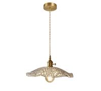 Suspension en Verre, Lampe de Plafond Suspendue en Forme de Feuille de Lotus, Petit Lustre Nordique, Lampes suspendues en Laiton, éclairage d'îlot de Cuisine, Lampe Suspendue pour Table à Manger int