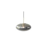 Suspension en verre réfléchissant gris, fait main, E27, 1 ampoule - Hübsch, - 40x40x32 cm