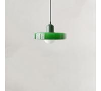 Suspension en verre vert for îlot de cuisine, lustre moderne du milieu du siècle, plafonnier suspendu côtier de ferme vintage for salle à manger, restaurant, couloir - Ampoule incluse(Green)