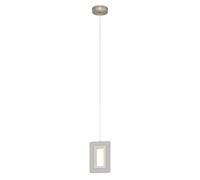 Suspension ENALURI LED 1X5,4W en acier nickel mat 140x105x1100mm