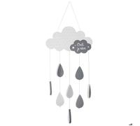 Suspension enfant ""Nuage"" bois gris H61,5cm - Atmosphera createur d'interieur - Gris