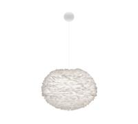 Suspension Eos, Grand , Blanc , avec Rosette en Boulet de Canon Blanc