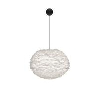 Suspension Eos, Grand , Blanc , avec Rosette en Boulet de Canon Noir