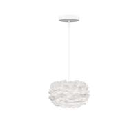 Suspension Eos Micro Blanc avec Rosette Plat en Blanc