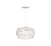 Suspension Eos Mini Blanc avec Rosette Plat en Blanc