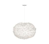 Suspension Eos XL Blanc avec Rosette Plat en Blanc