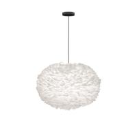 Suspension Eos XL Blanc avec Rosette Plat Noir
