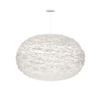 Suspension Eos XXL Blanc avec Rosette Plat en Blanc