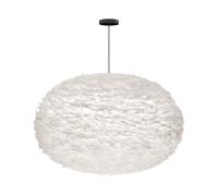 Suspension Eos XXL Blanc avec Rosette Plat Noir