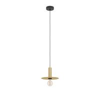Suspension ESCANDELL E27 1X40W en acier noir et laiton brossé D250mm