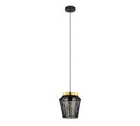 Suspension ESCANDIDOS E27 1X40W en acier noir et laiton D220mm
