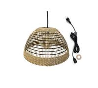 Lumisky Suspension sur secteur pour l'extérieur CESARE OUTDOOR CABLE en herbe marine tressée style bohème 5m de longueur de câble