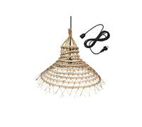 Lumisky Suspension sur secteur pour l'extérieur GAIA OUTDOOR CABLE en fibre de palmier dattier naturelle bohème 5m de longueur de câble