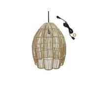 Suspension Extérieure Rotin Beige D50cm Câble 5m