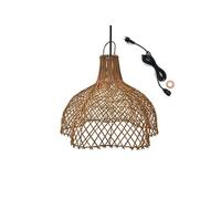 Suspension Extérieure Rotin Beige D60cm Câble 5m