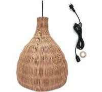 Suspension Extérieure Rotin Beige H38cm Câble 5m NATUREL G