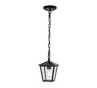 Suspension Extérieure Rustique 17,8 Cm Large IP44 Noir E27 Lampe Terrasse