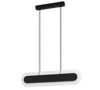 Suspension FABRIANO LED 2X16W en acier noir et blanc 860x35x1500mm