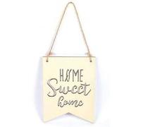 Suspension fanion en bois 20 x 15 cm - Home Sweet Home - Graine Créative Beige G