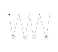 Suspension - FARO - Mine - 4 ampoules E27 - Métal - Gris - 20W