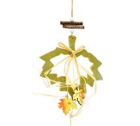 Suspension feuille de bois vert