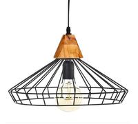 Suspension filaire ""Ben"" métal noir D38cm - Atmosphera createur d'interieur