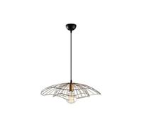 Suspension filaire en métal - D. 50 x H. 30/110 cm - Doré - ATHERIA