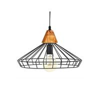 Paris Prix Suspension filaire Ben Atmosphera - métal et bois - Neutre, Noir, naturel G
