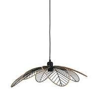 Suspension filaire métal et corde Flora noir Ostaria Noir G