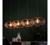 Suspension filaire ronde en métal 4 lampes TORSY