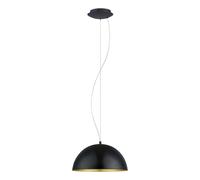 Suspension GAETANO 1 E27 1X60W en acier noir et or D380mm