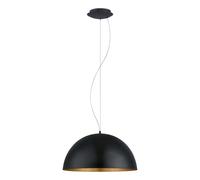 Suspension GAETANO 1 E27 1X60W en acier noir et or D530mm