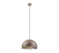 Suspension GAETANO 2 E27 1X40W en acier café D450mm
