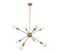 Suspension géométrique en Forme de Haricot Magique, Moderne, en métal avec Finition cuivrée, luminaires Suspendus pour Salle à Manger, luminaires Suspendus minimalistes Nordiques
