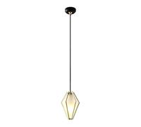 Suspension géométrique en Verre - Plafonnier Industriel Moderne et Vintage Style loft, Style Edison, 1 luminaire - Luminaire Suspendu pour Salle à Manger ou Chambre à Coucher