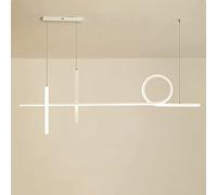 Suspension géométrique linéaire créative, luminaires Suspendus en métal pour îlot de Cuisine, Lampe décorative Minimaliste pour Salle à Manger, plafonniers LED linéaires Modernes de 40 W