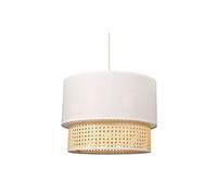 Suspension gigogne 2 abat-jours cannage Ostaria Naturel G
