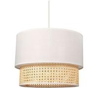 Suspension gigogne 2 abat-jours cannage Ostaria Naturel G