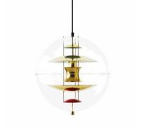 Suspension Globe Ø40 Laiton/ Rouge/ Bleu