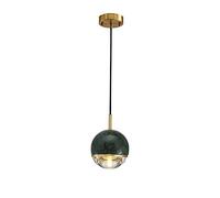 Suspension Globe créative, Lampe Suspendue en marbre avec Accessoires en Laiton, Lampes suspendues en Verre, luminaire G9, Lampes suspendues minimalistes Modernes pour Chevet