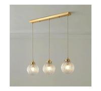Suspension Globe, Moderne En Laiton Doré, Abat-Jour En Verre Soufflé, Éclairage D'Îlot de Cuisine, Plafonnier Milieu Du Siècle, Touches de Cuivre/A/75 Cm