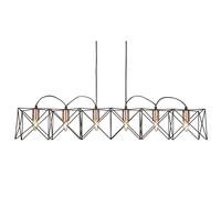 Suspension Grande B: 110 Cm En Noir Cuivre 6-Flammes E27 Métal
